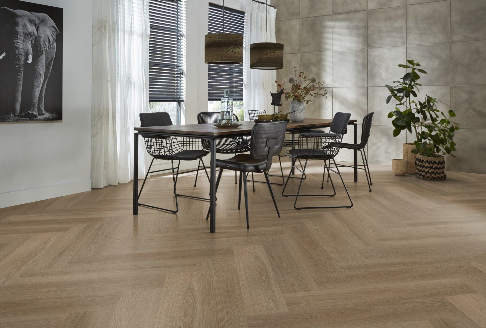 Floorlife YUP XL Brentford Dark Oak Walvisgraat EVC - Dryback PVC - 7050100419 - Solza.nl