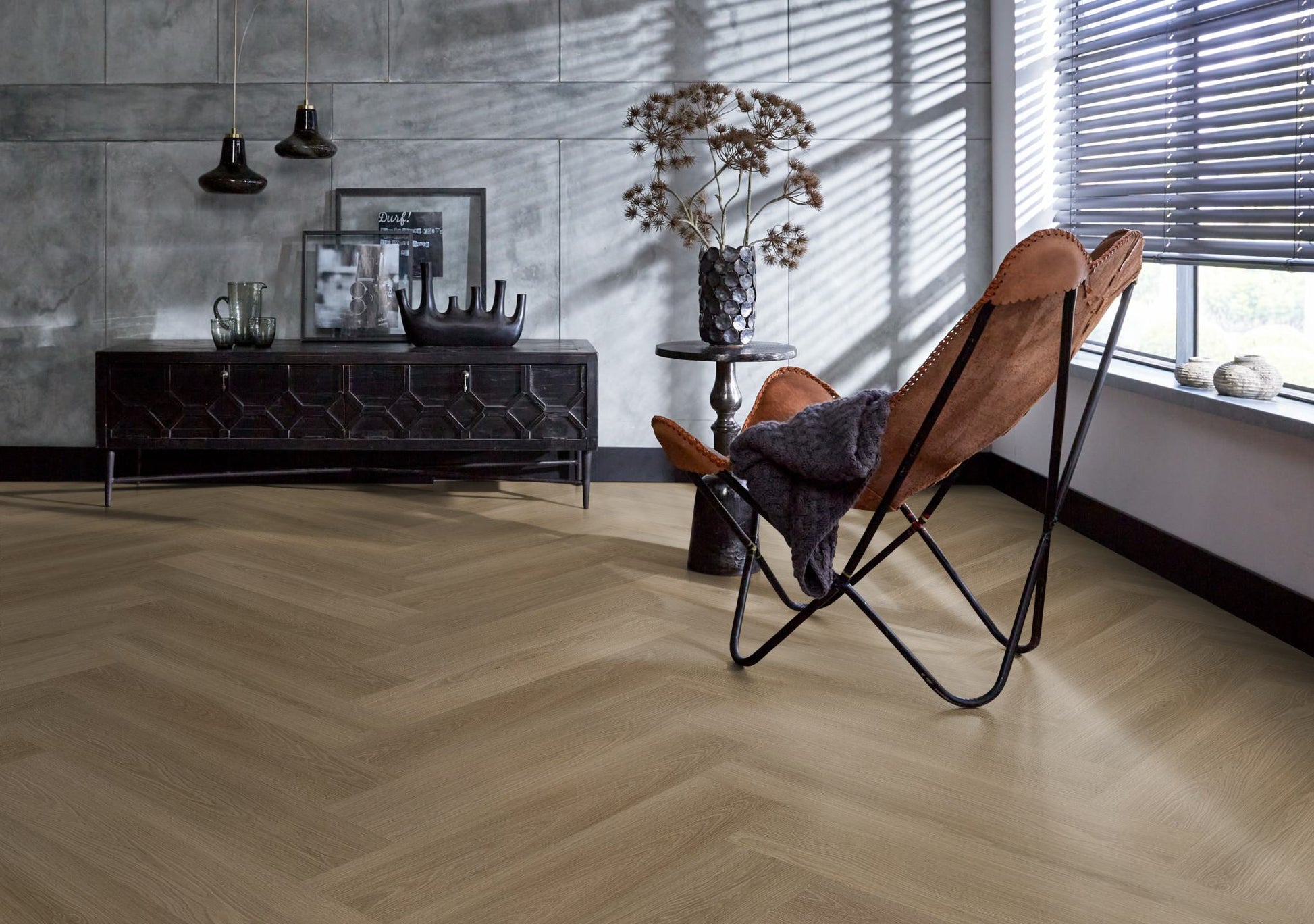 Floorlife YUP XL Brentford Dark Oak Walvisgraat EVC - Dryback PVC - 7050100419 - Solza.nl