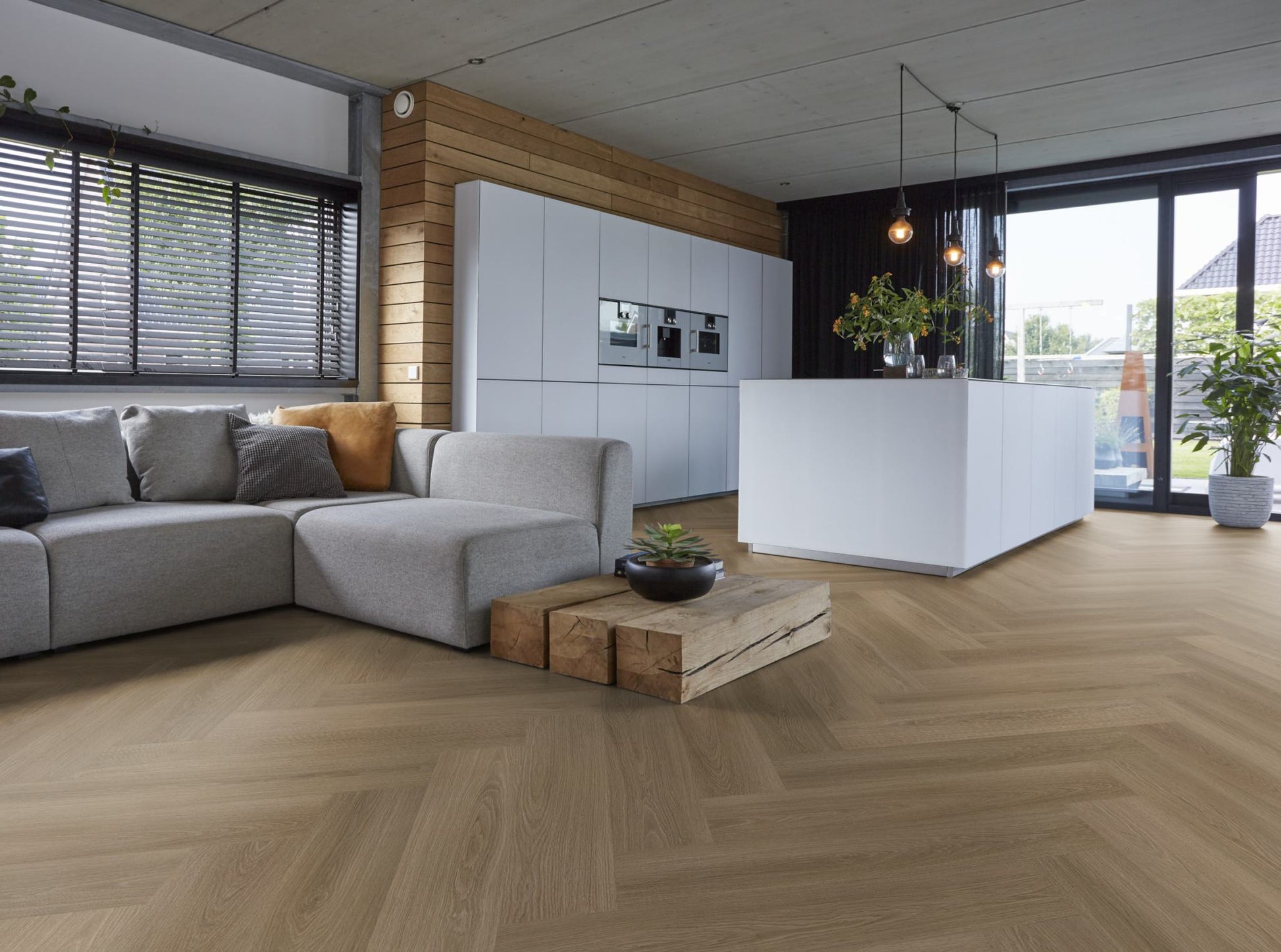 Floorlife YUP XL Brentford Dark Oak Walvisgraat EVC - Dryback PVC - 7050100419 - Solza.nl