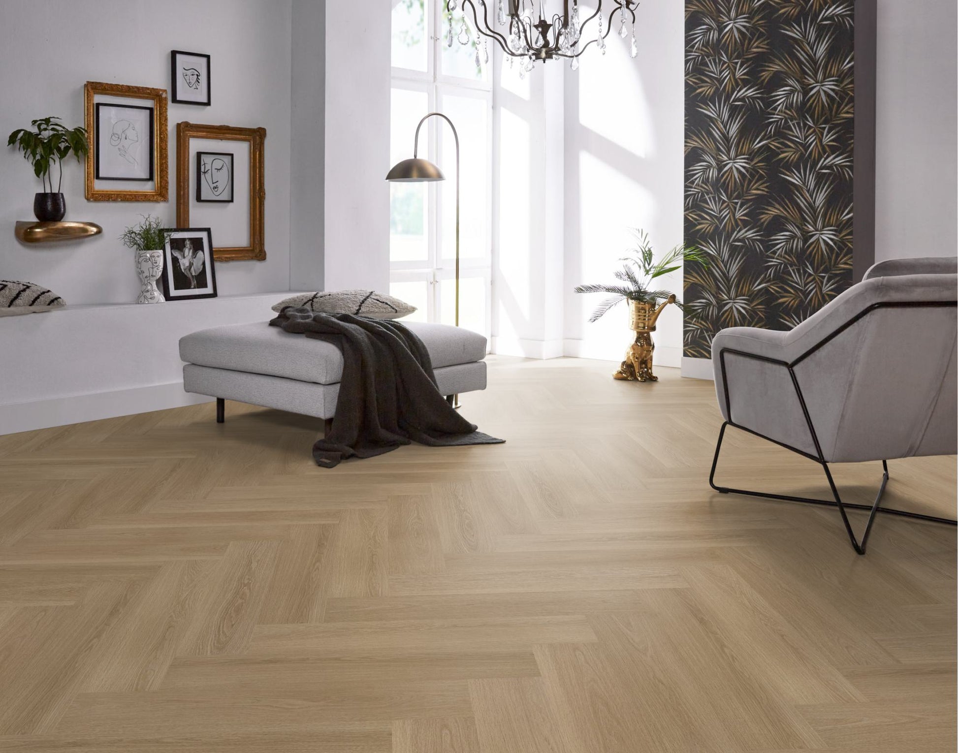 Floorlife YUP XL Brentford Warm Oak Walvisgraat EVC - Dryback PVC - 7050100319 - Solza.nl