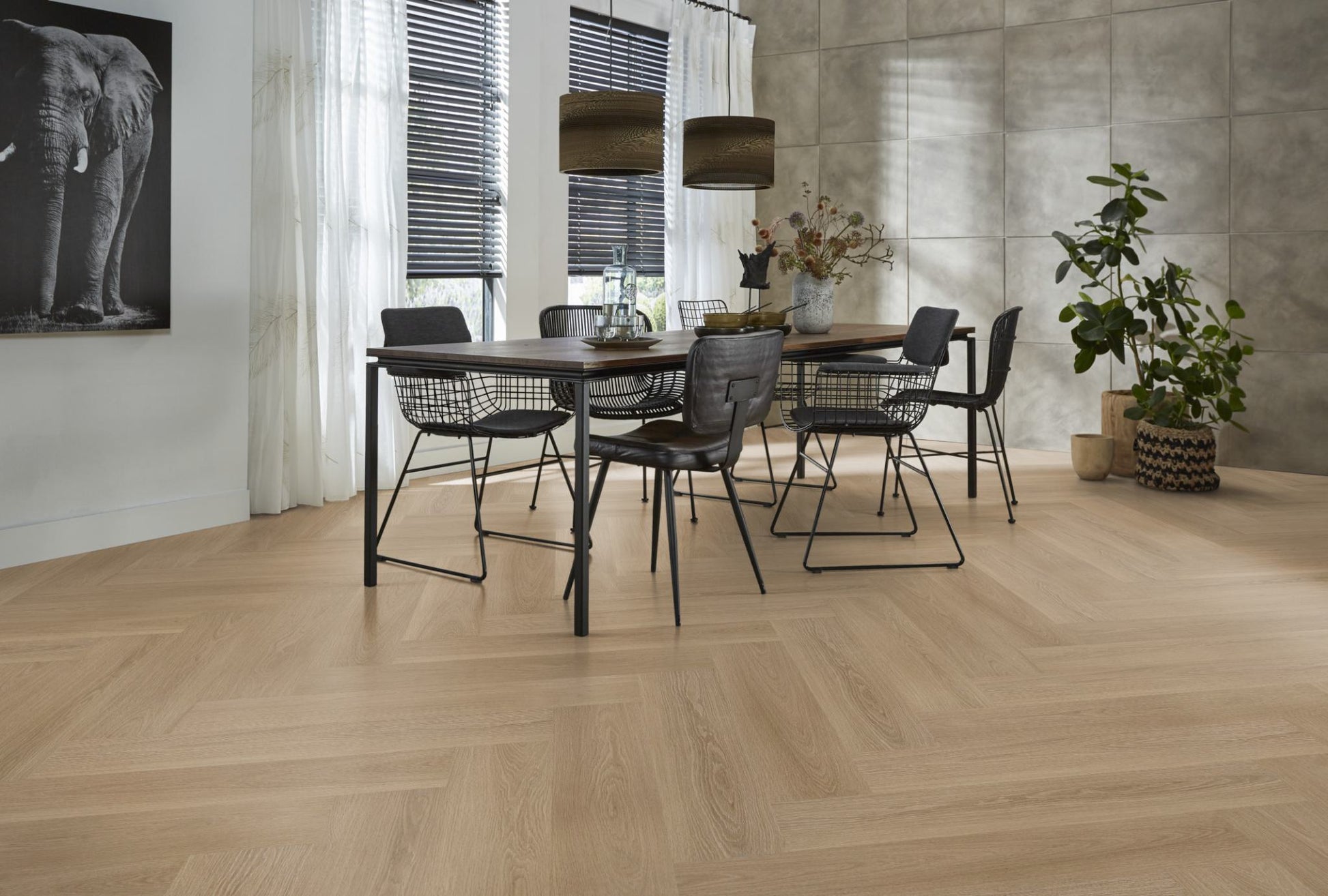 Floorlife YUP XL Brentford Warm Oak Walvisgraat EVC - Dryback PVC - 7050100319 - Solza.nl