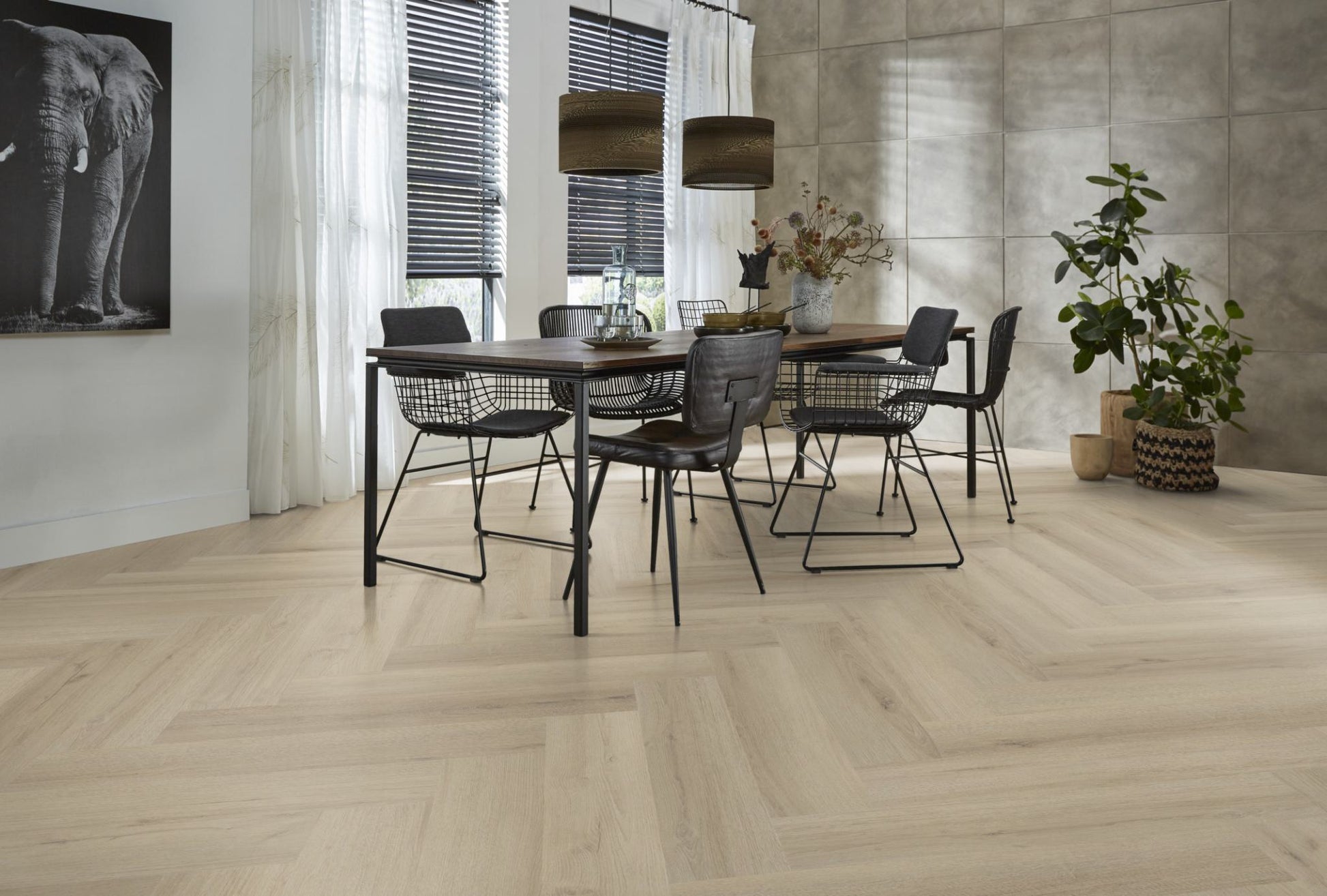 Floorlife YUP XL Greenford Beige Walvisgraat Click PVC - SRC - 6081201219 - Solza.nl
