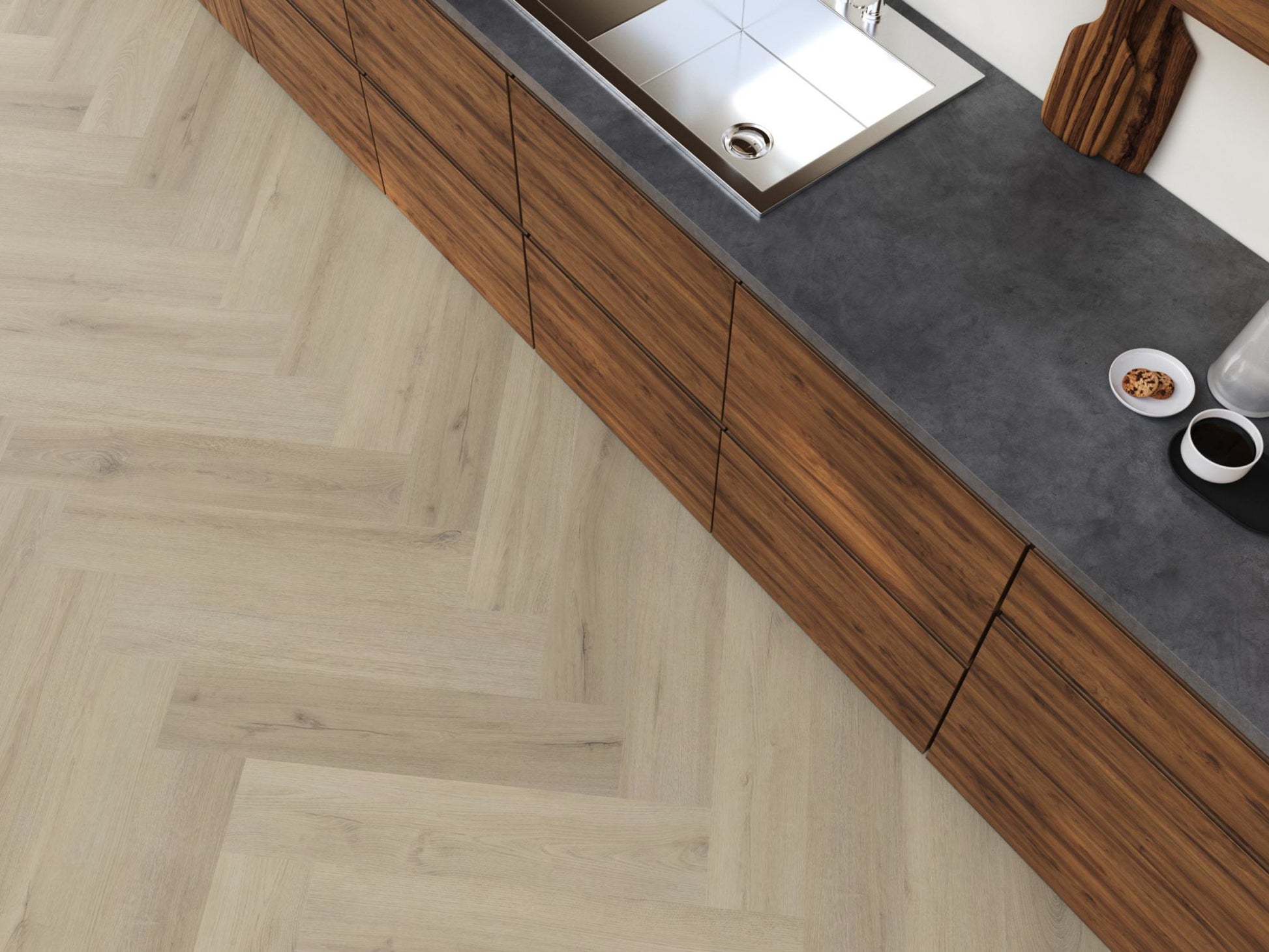 Floorlife YUP XL Greenford Beige Walvisgraat Click PVC - SRC - 6081201219 - Solza.nl