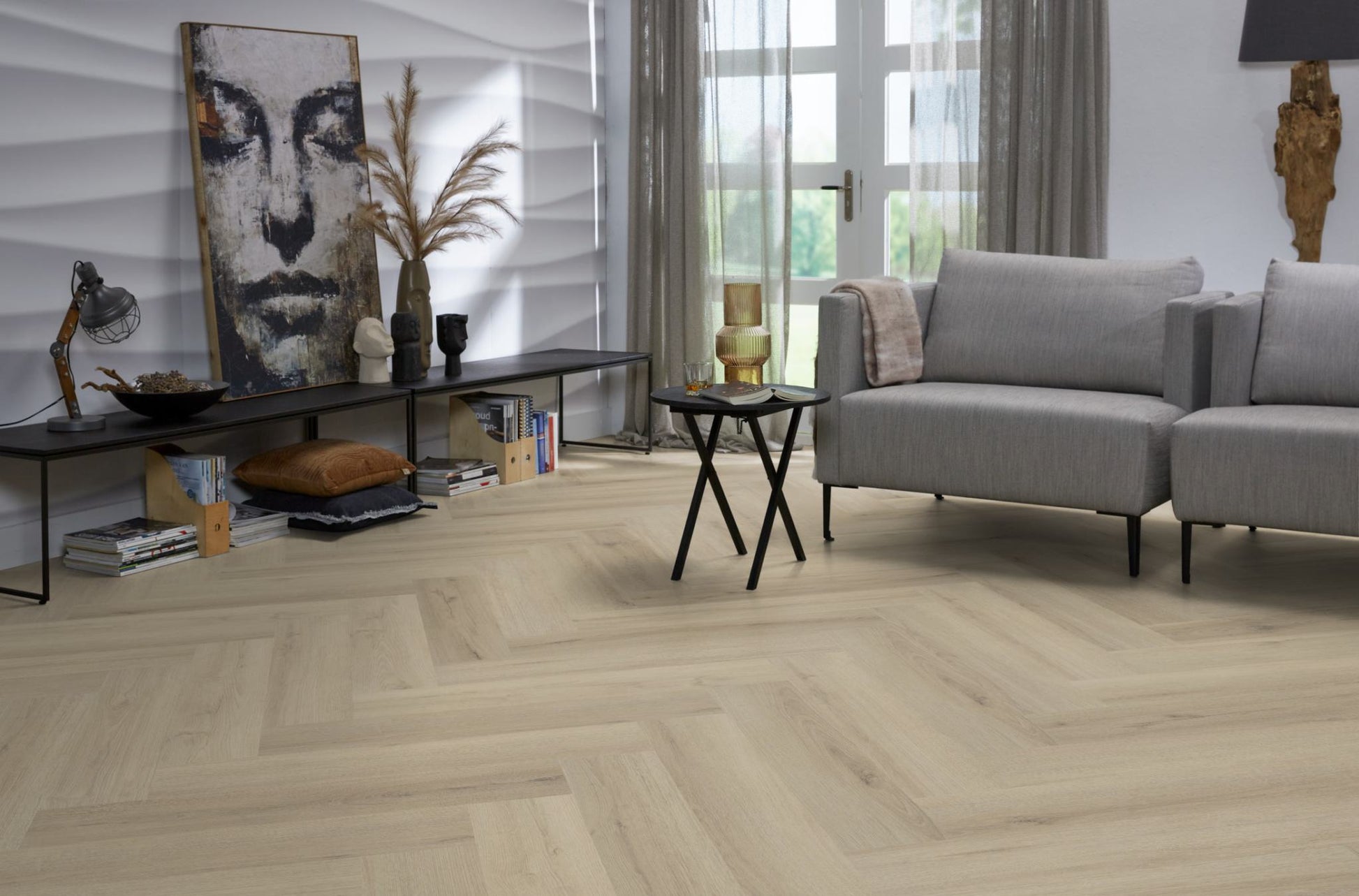 Floorlife YUP XL Greenford Beige Walvisgraat Click PVC - SRC - 6081201219 - Solza.nl