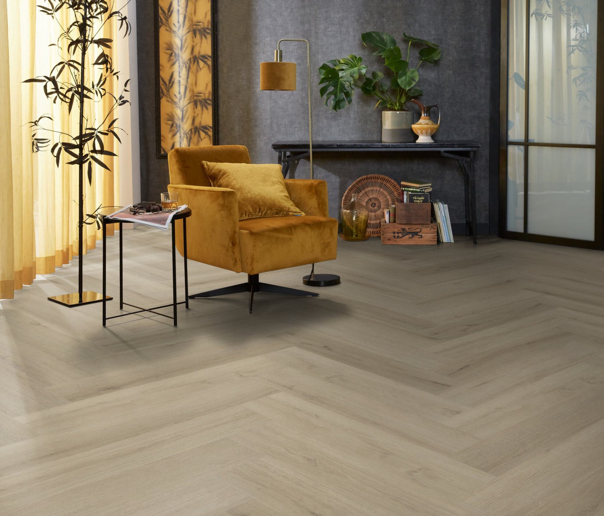 Floorlife YUP XL Greenford Beige Walvisgraat Click PVC - SRC - 6081201219 - Solza.nl
