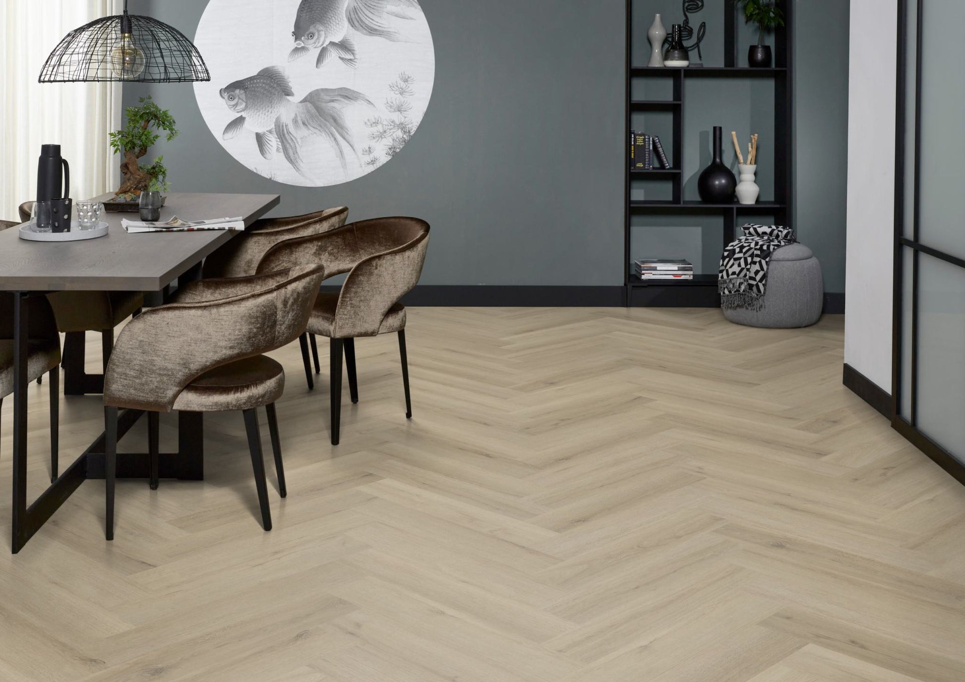 Floorlife YUP XL Greenford Beige Walvisgraat Click PVC - SRC - 6081201219 - Solza.nl
