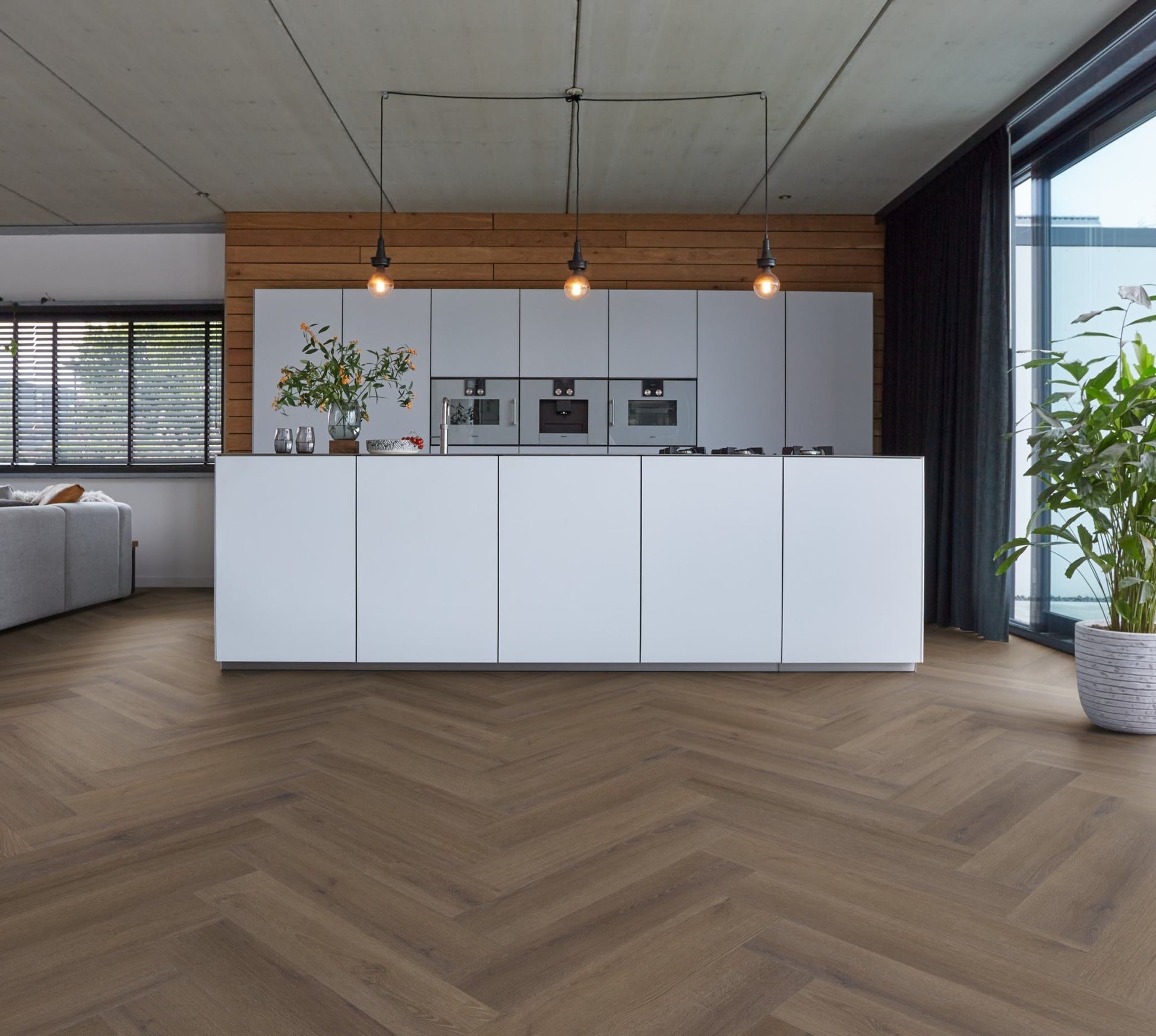Floorlife YUP XL Greenford Brown Walvisgraat Click PVC - SRC - 6081201519 - Solza.nl