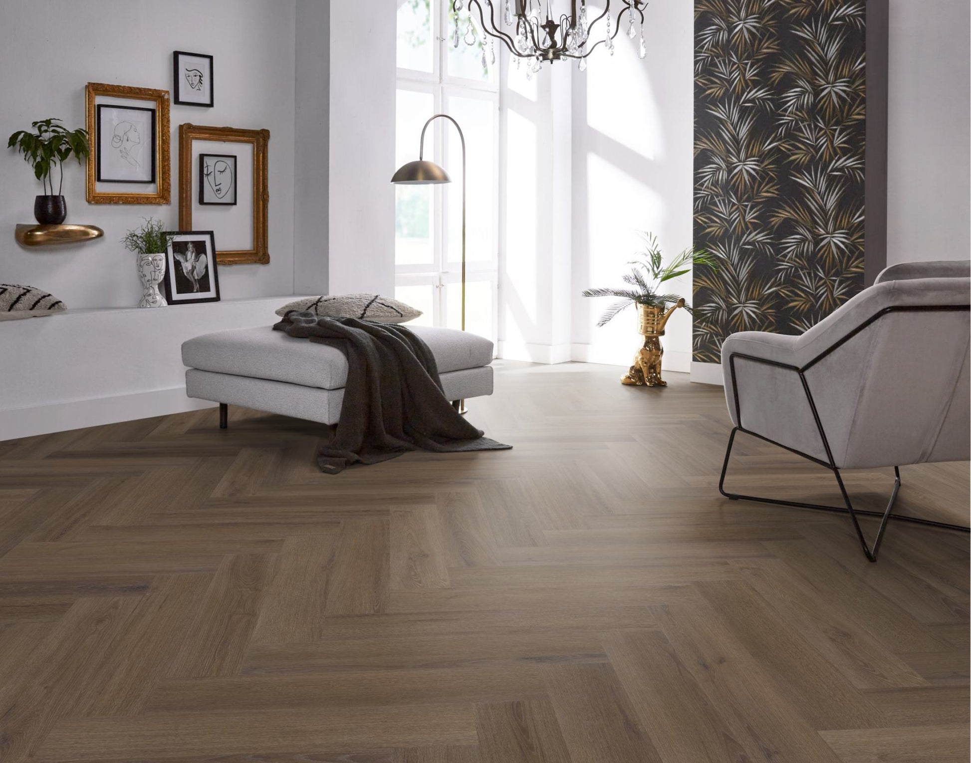 Floorlife YUP XL Greenford Brown Walvisgraat Click PVC - SRC - 6081201519 - Solza.nl