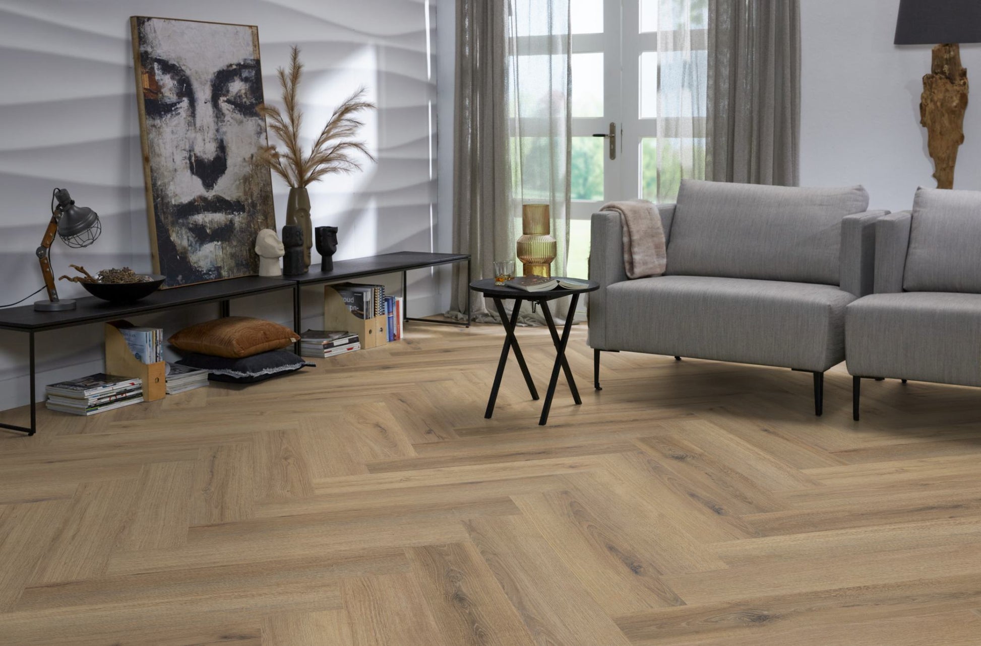 Floorlife YUP XL Greenford Light Brown Walvisgraat Click PVC - SRC - 6081201319 - Solza.nl