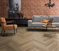 Floorlife YUP XL Greenford Light Brown Walvisgraat Dryback PVC - 6080101319 - Solza.nl