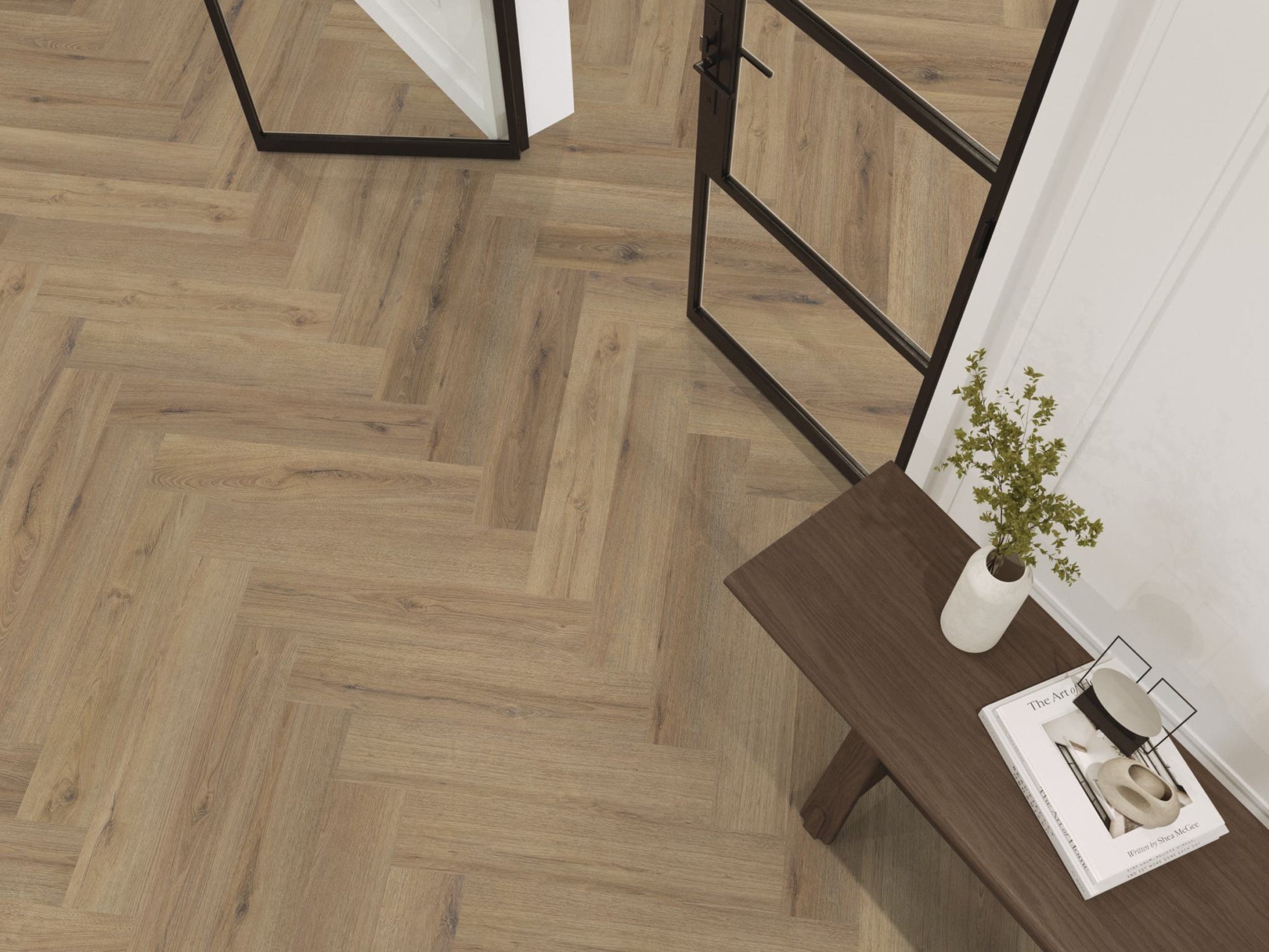 Floorlife YUP XL Greenford Light Brown Walvisgraat Dryback PVC - 6080101319 - Solza.nl