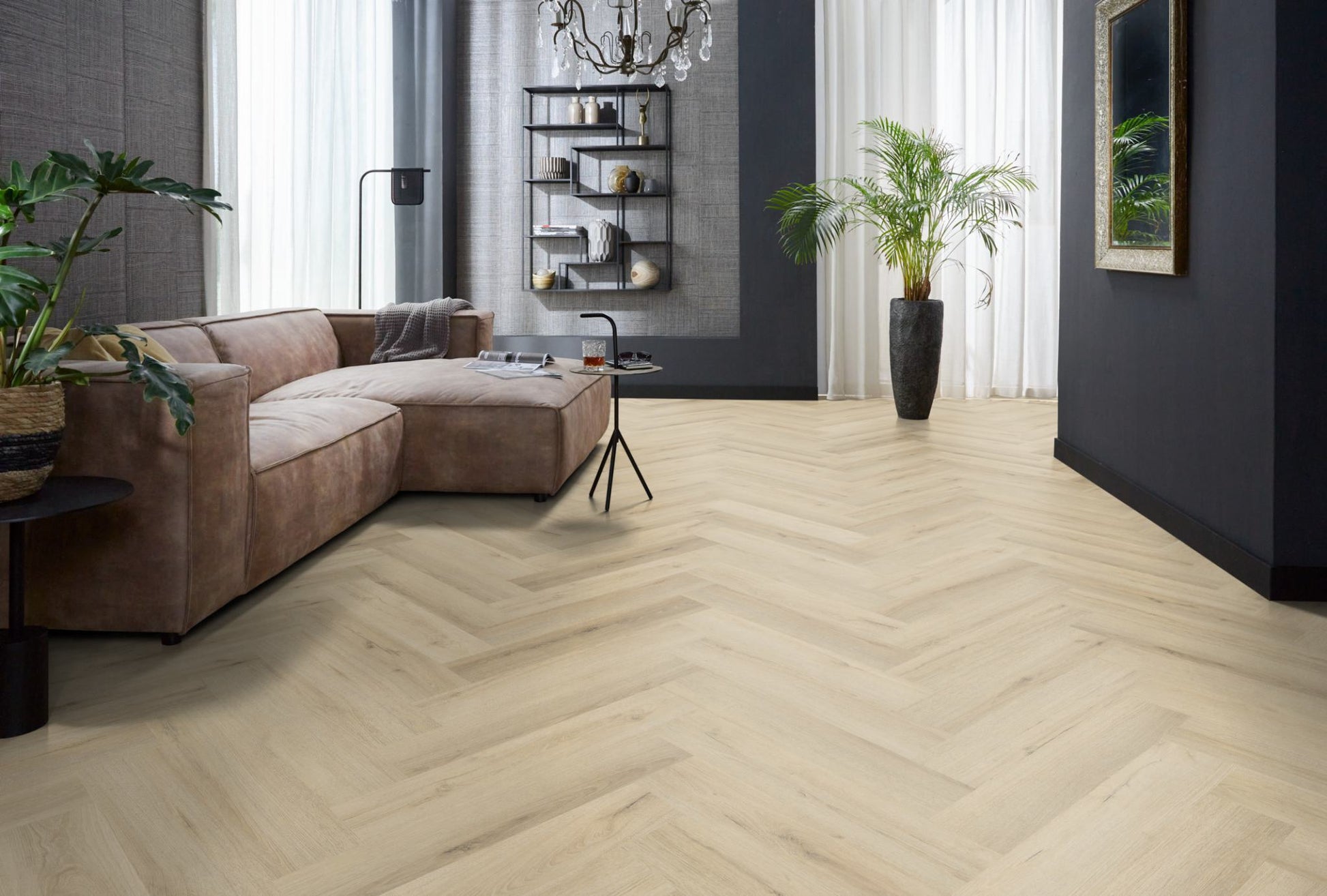 Floorlife YUP XL Greenford Warm Beige Walvisgraat Click PVC - SRC - 6081201119 - Solza.nl