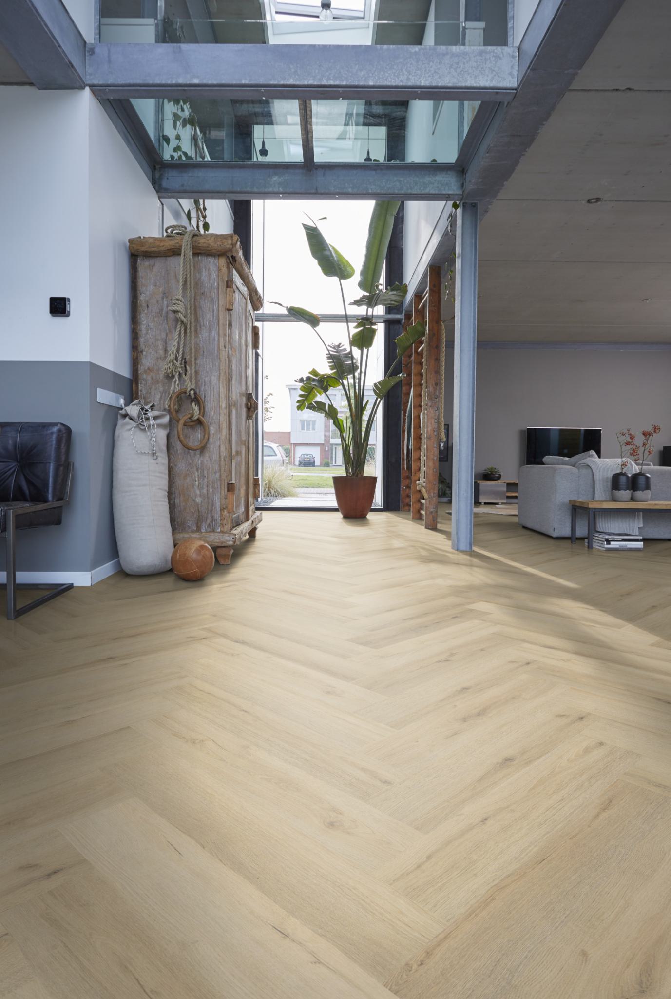 Floorlife YUP XL Greenford Warm Beige Walvisgraat Click PVC - SRC - 6081201119 - Solza.nl