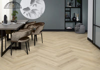 Floorlife YUP XL Greenford Warm Beige Walvisgraat Dryback PVC - 6080101119 - Solza.nl