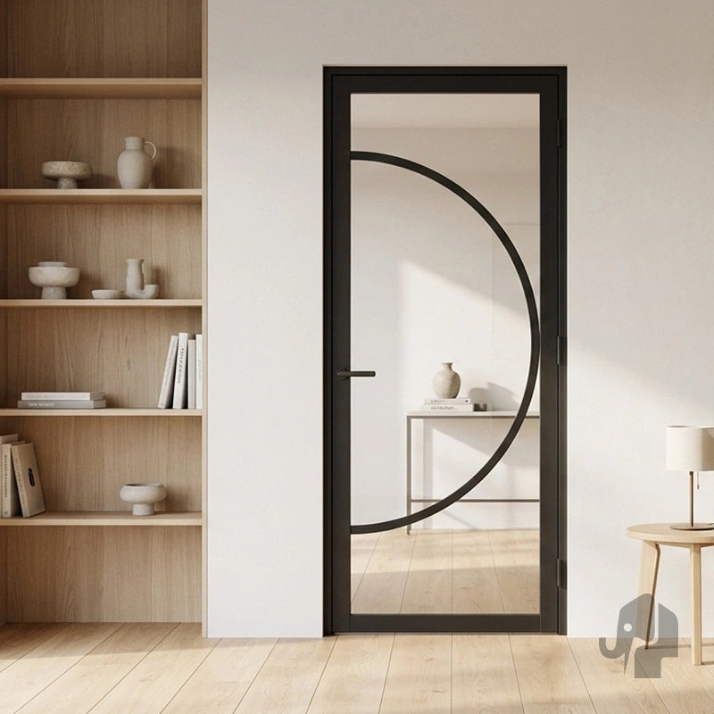 Austria Japandi Osaka Blank Glas – Binnendeur Zwart Gegrond