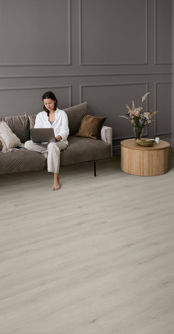 ParquetVinyl Mantaro Fossil - Rechte stroken Click PVC - 232 x 1532 mm - MAN-5611-IB - Solza.nl