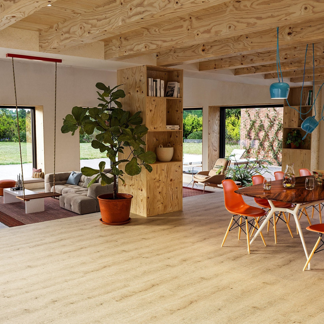 ParquetVinyl Mantaro Fossil - Rechte stroken Plak PVC - 233 x 1540 mm - MAN-DB-5611 - Solza.nl