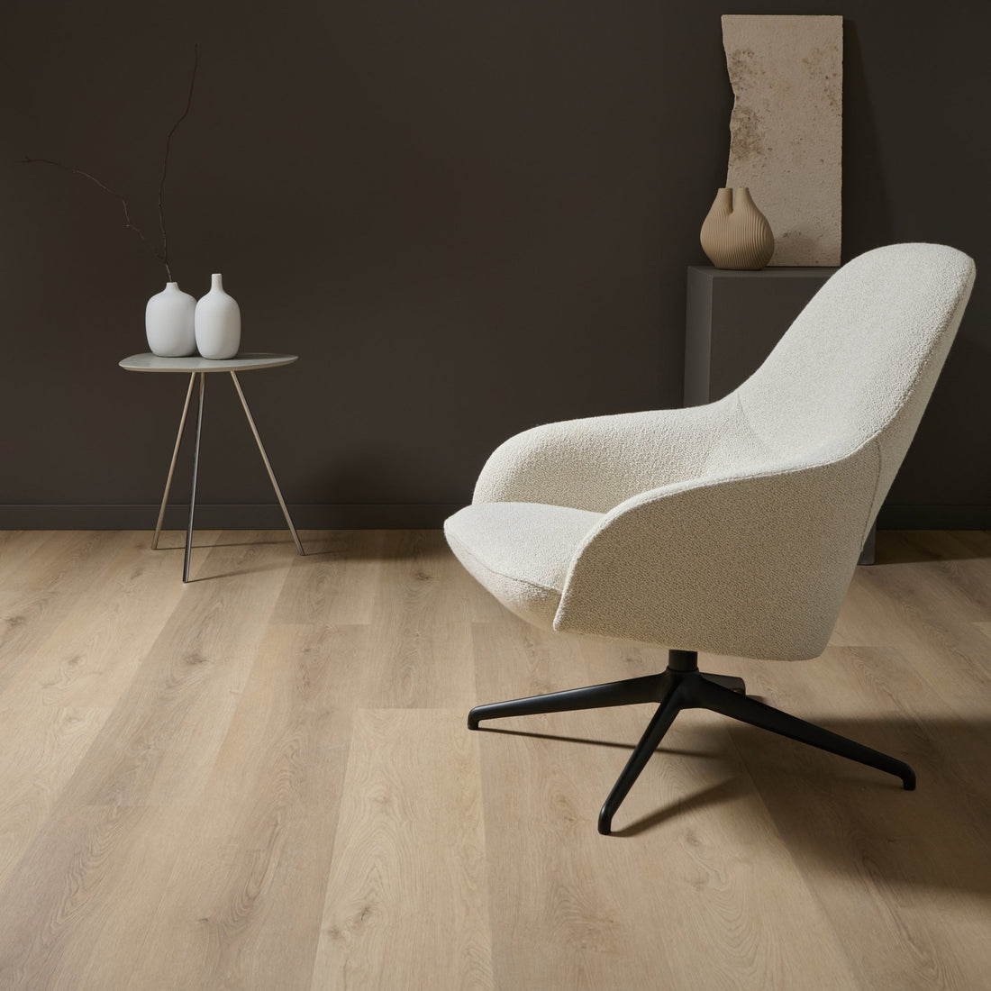 ParquetVinyl Nakuru Baboon - Rechte stroken Click PVC - 230 x 1843 mm - 10 dB - NAK-5750-IB - Solza.nl