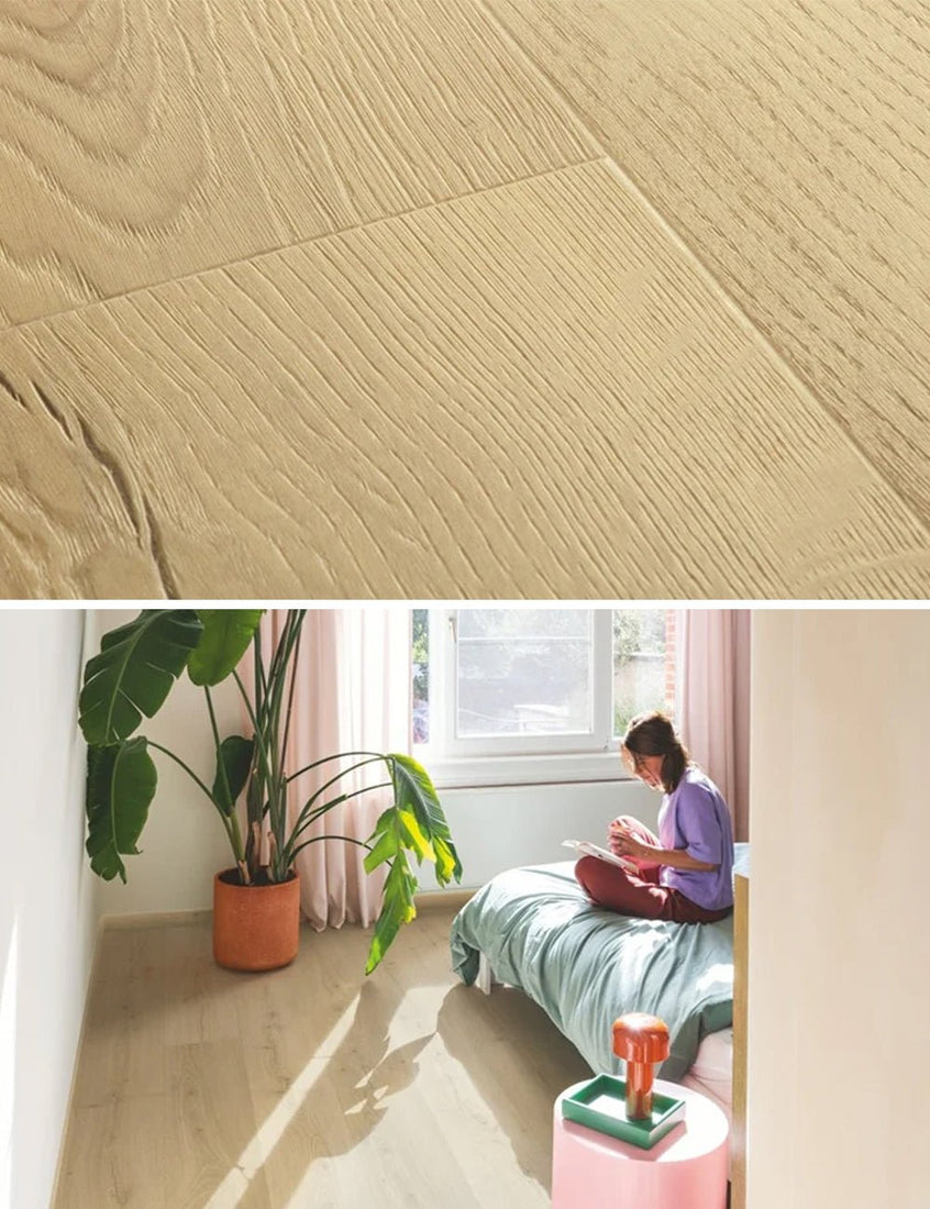 Quick-Step Geborstelde Beige Eik - Bloom Click PVC - AVMPU40319
