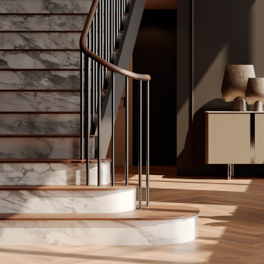 ROOM5 Executive Gold Walvisgraat Plak PVC 555100204 - Solza.nl