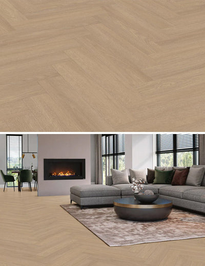 Vivafloors Bordeaux - Eiken 8540 - Visgraat Plak PVC - Solza.nl