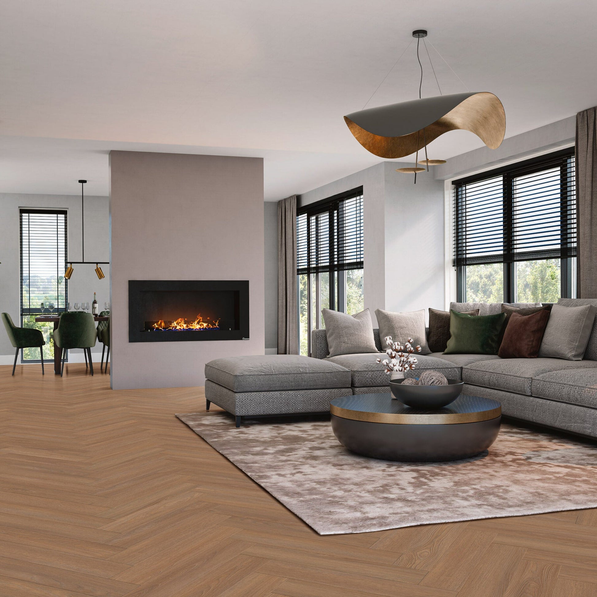 Vivafloors Bordeaux - Eiken 8550 - Visgraat Plak PVC - Solza.nl