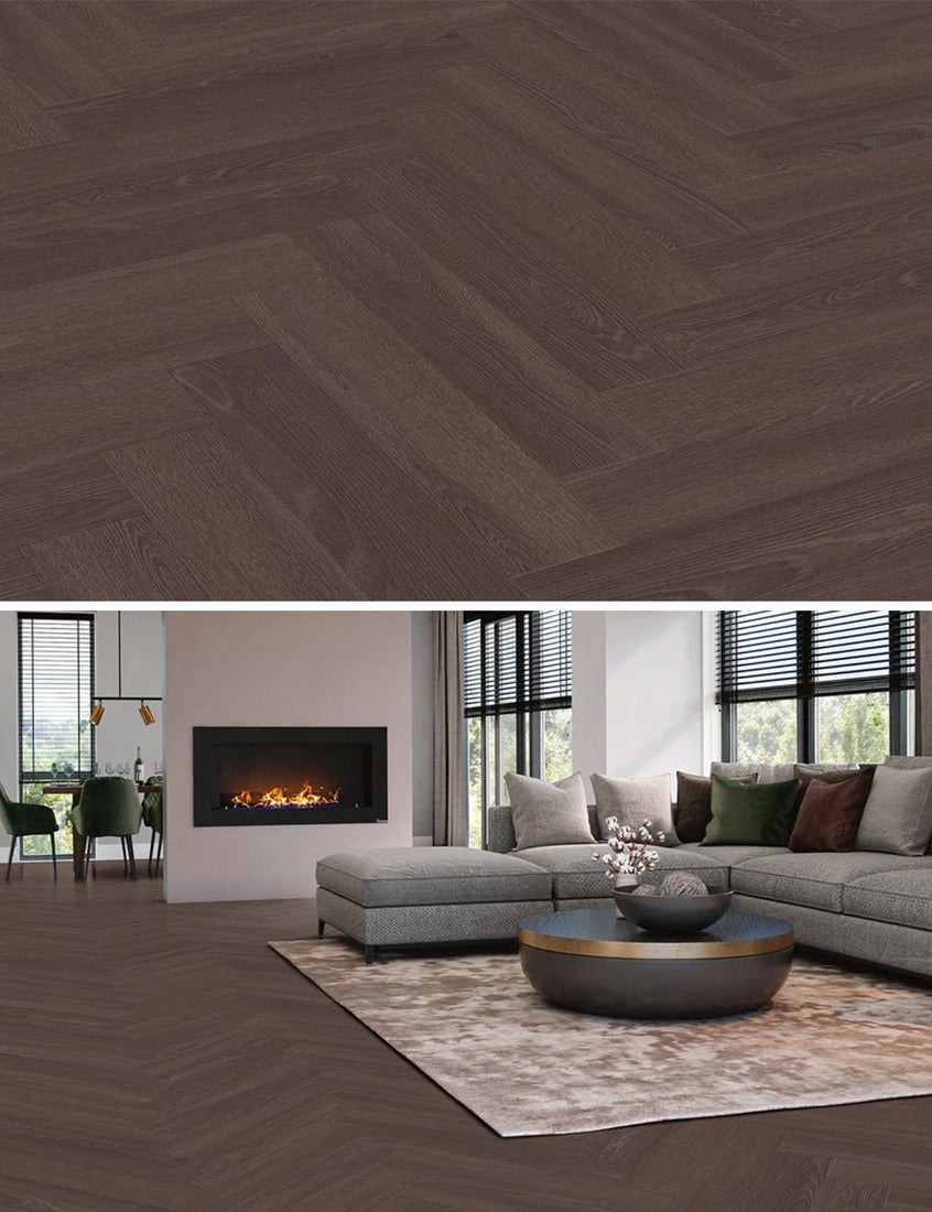 Vivafloors Bordeaux - Eiken 8560 - Visgraat Plak PVC - Solza.nl