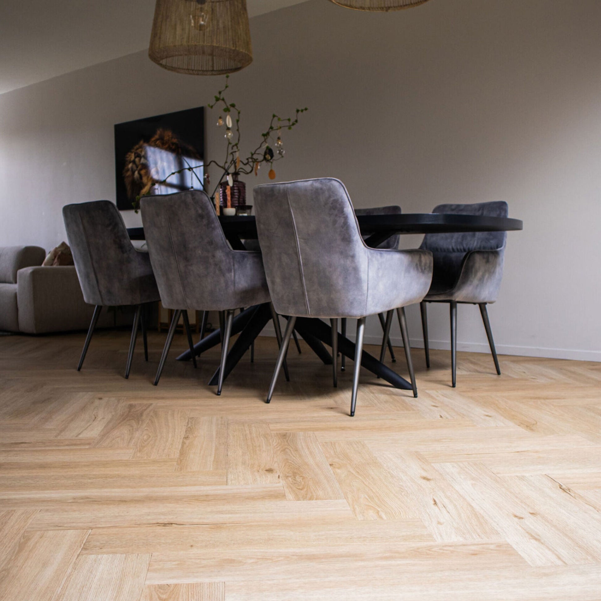 Vivafloors Luxor - Eiken 7230 - Visgraat Plak PVC - Solza.nl
