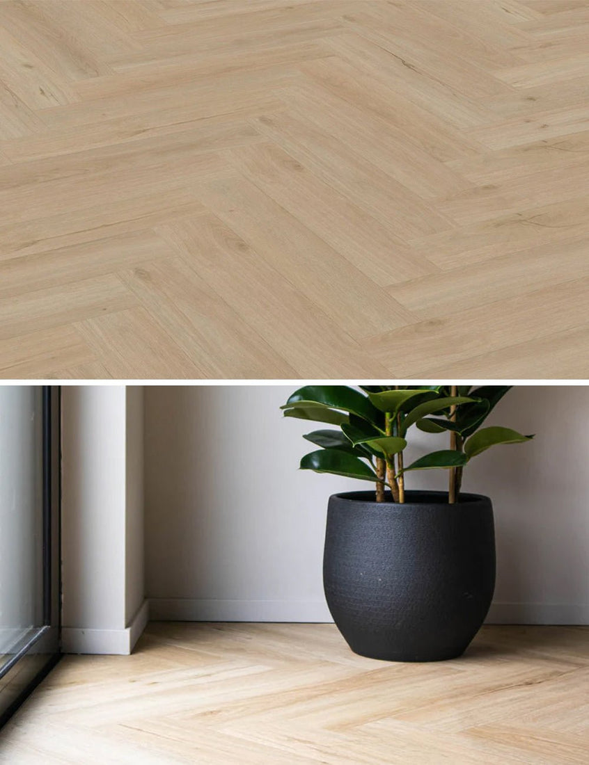 Vivafloors Luxor - Eiken 7230 - Visgraat Plak PVC - Solza.nl