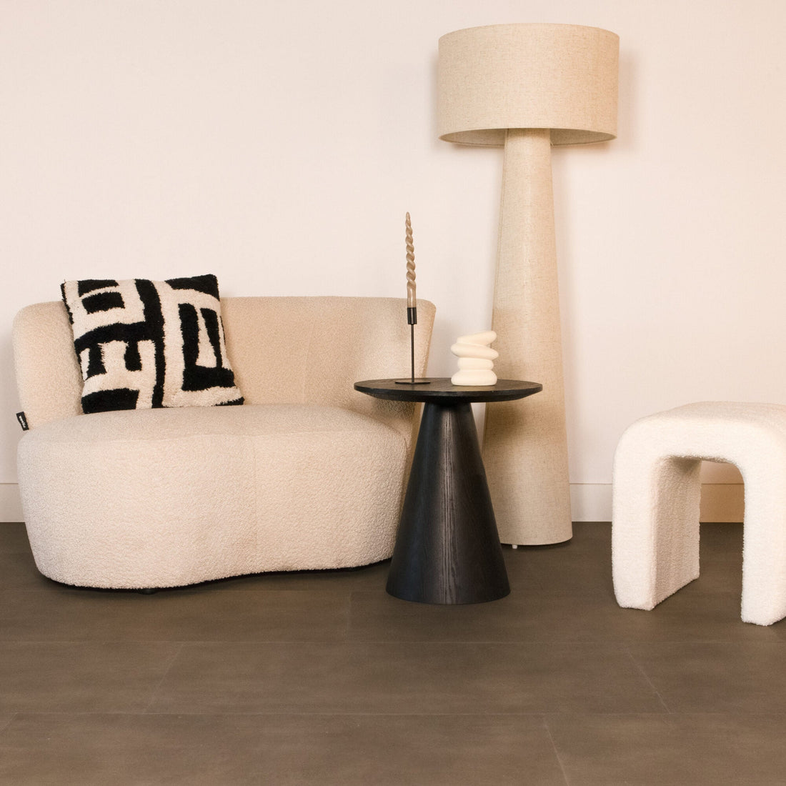 Vivafloors Matera - Warm Grey 1440 - Tegel Plak PVC