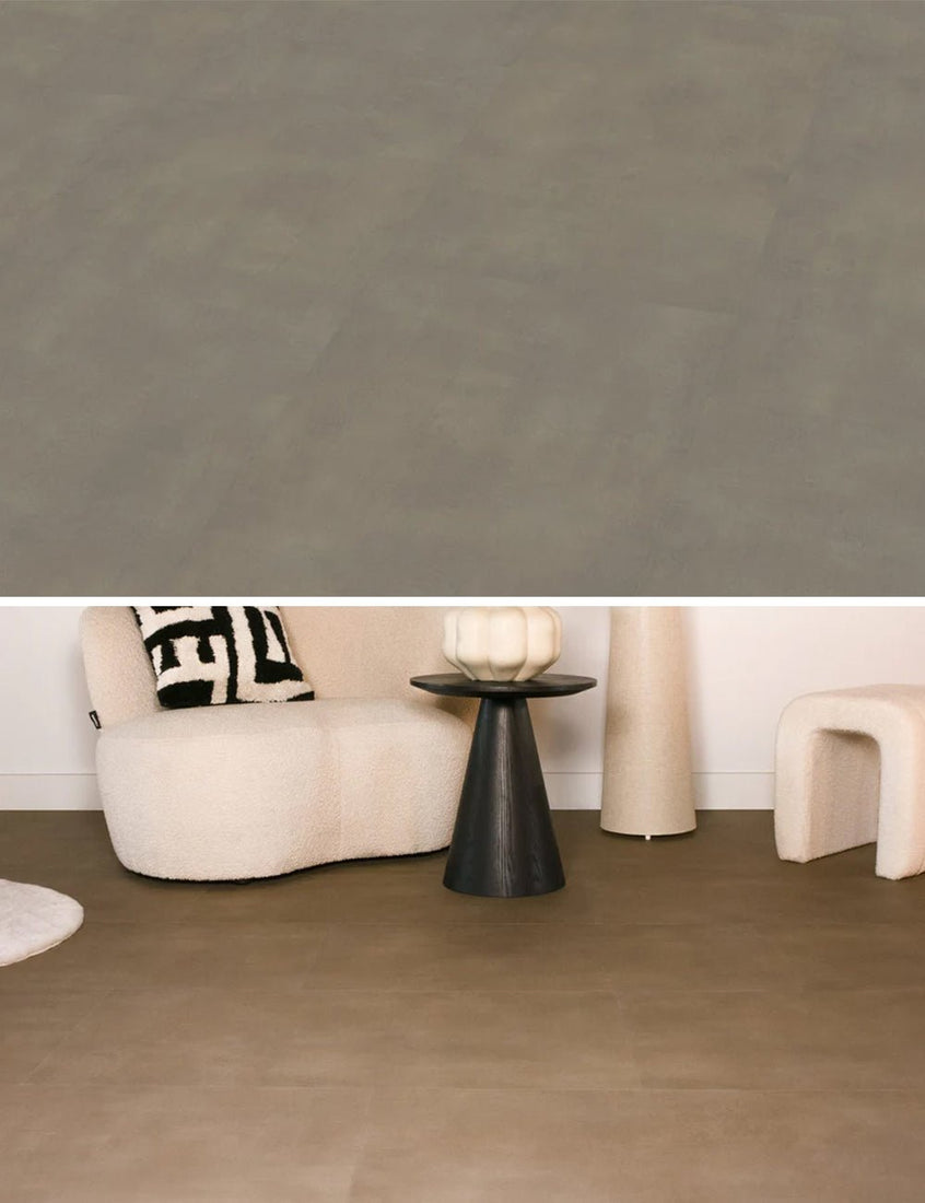 Vivafloors Matera - Warm Grey 1440 - Tegel Plak PVC - Solza.nl