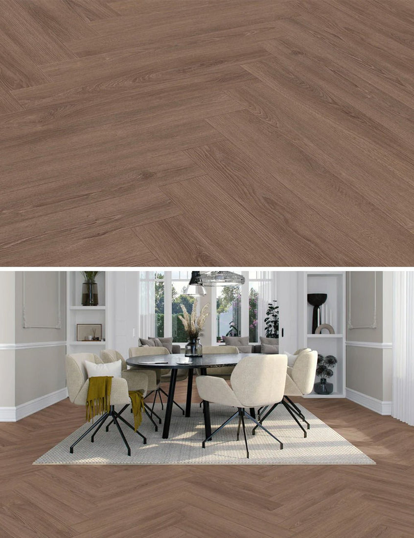 Vivafloors Mayfair - Eiken 9050 - Walvisgraat Plak PVC - Solza.nl