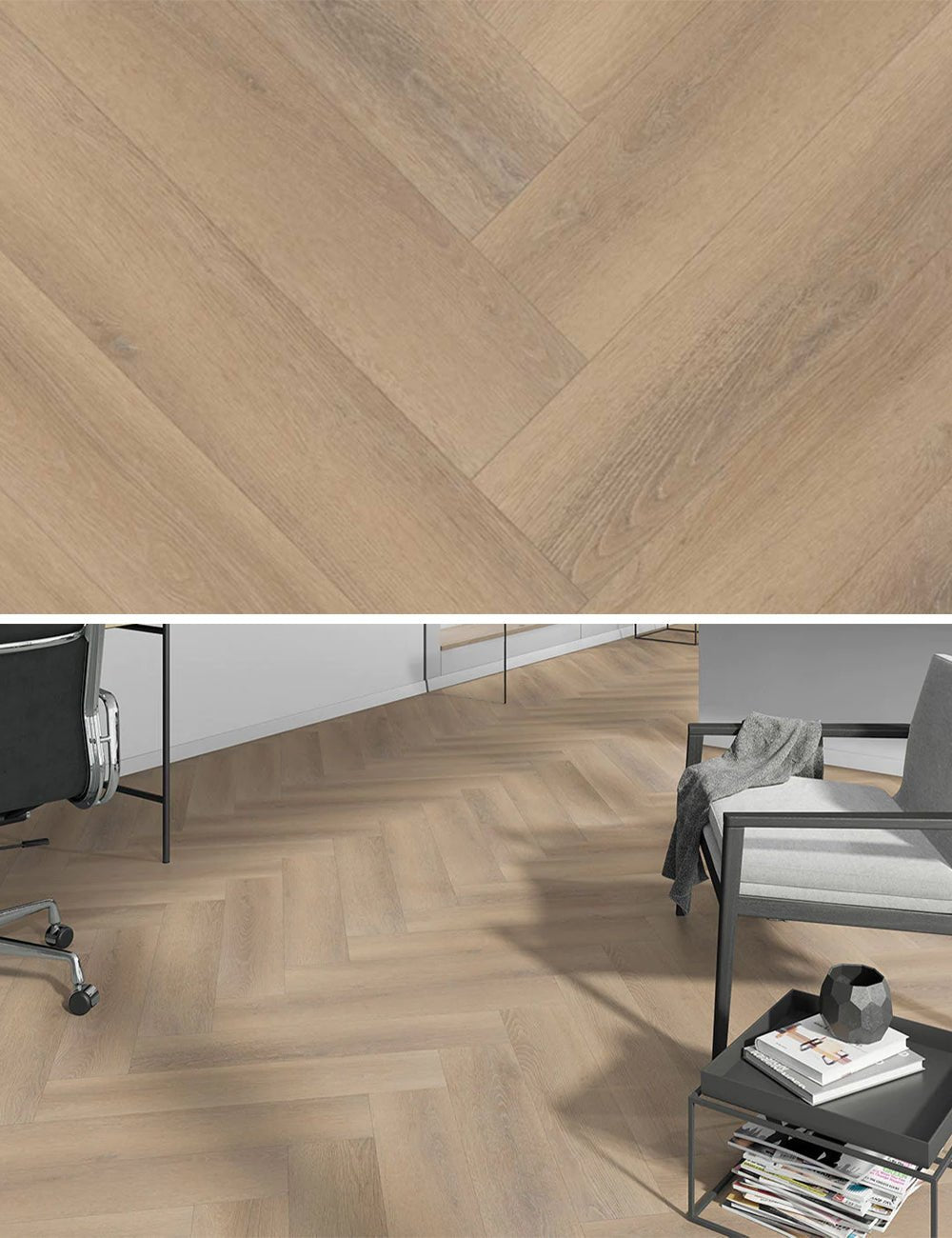 Belakos Palazzo Herringbone XL 76 Rigid Click PVC - Solza.fr