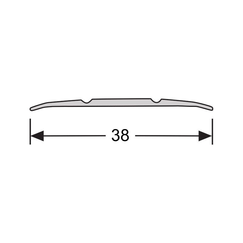 Dilatatieprofiel/Vloerstrip 38mm Beton Grijs 40193 - Solza.nl