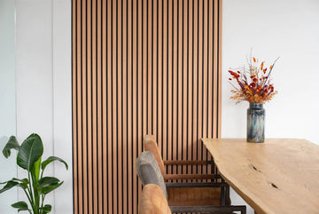Floer Akupanel Wandpanelen Mahonie Naturel - 240 x 60 cm - Akoestische Panelen