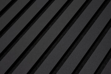 Floer Akupanel XL Wandpanelen Lino Zwart - 300 x 60 cm - Akoestische Panelen