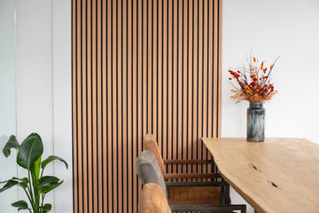 Floer Akupanel XL wandpanelen Mahonie Naturel - 300 x 60 cm - Akoestische Panelen