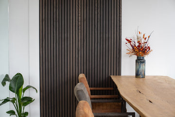 Floer Akupanel XL wandpanelen Mokka Zwart Eiken - 300 x 60 cm - Akoestische Panelen