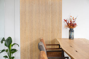 Floer Akupanel XL Wandpanelen Onbehandeld Eiken Grijs Vilt - 300 x 60 cm - Akoestische Panelen