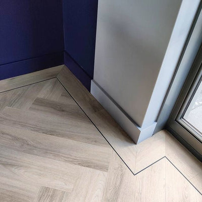 Floer PVC Voegstrip Bies Zwart 91.4 x 0.5 cm per 100 stuks - Solza