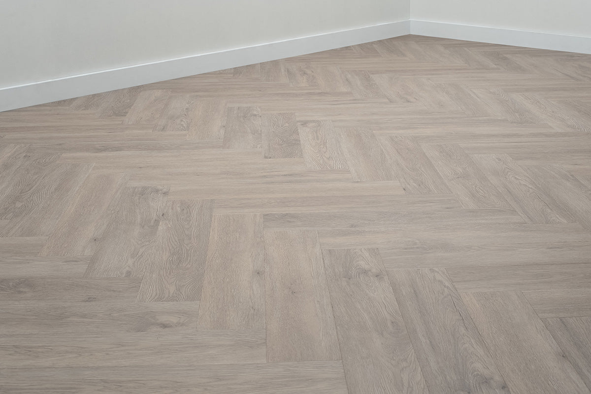 Floer Herringbone Click PVC Vecht Gris 3909 - Solza.fr