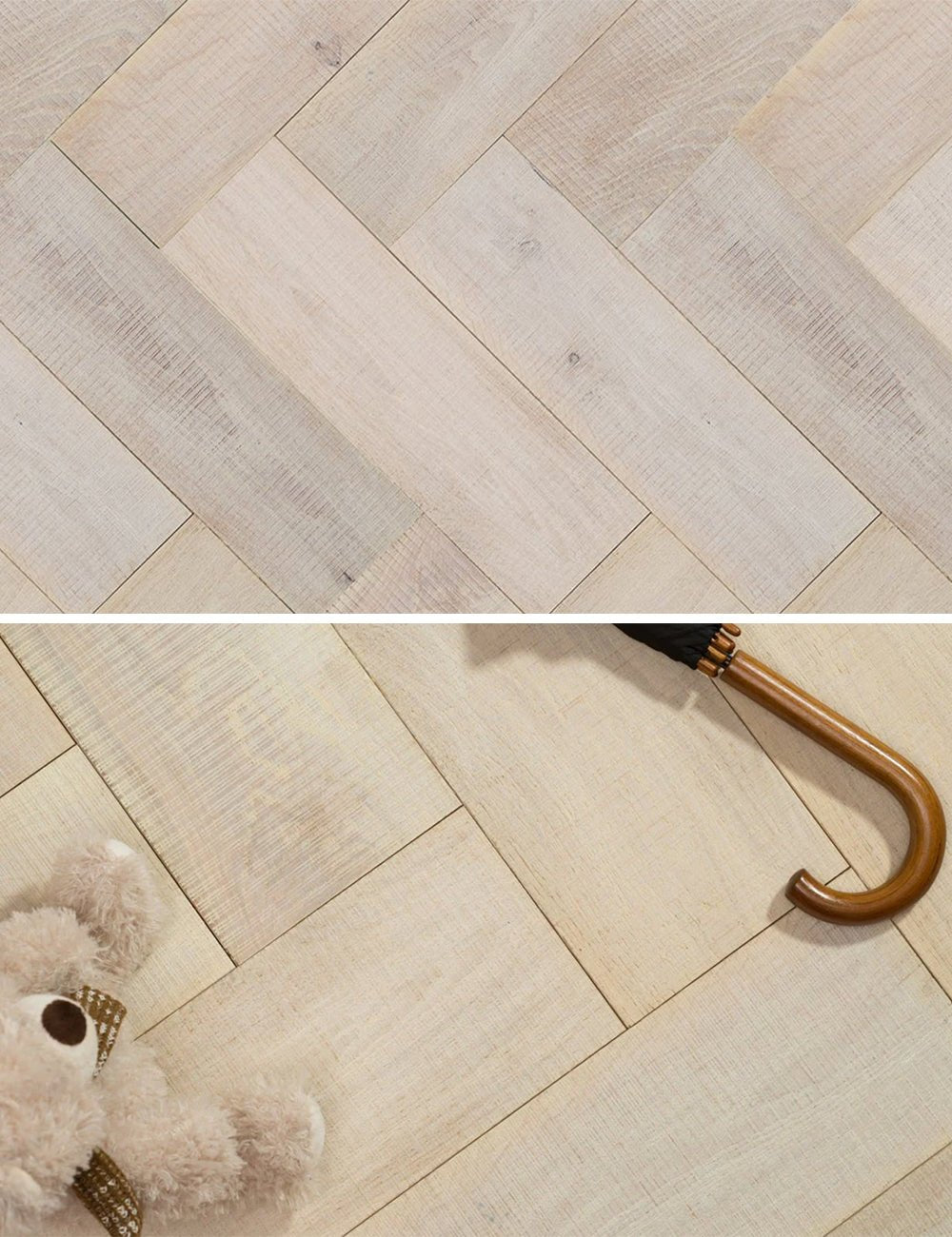 Parquet à chevrons Chêne Rustique Multiplank Scié &amp; Huilé Blanc FLR-4016 - Solza.fr