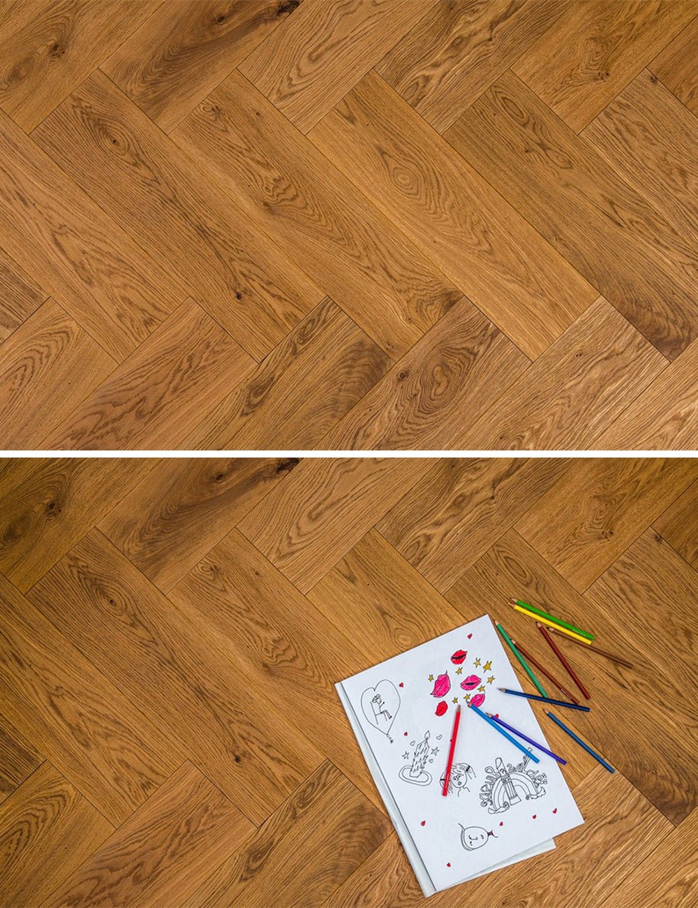 Parquet à chevrons Chêne Rustique Multiplank Simple Fumé &amp; Huilé FLR-4006 - Solza.nl