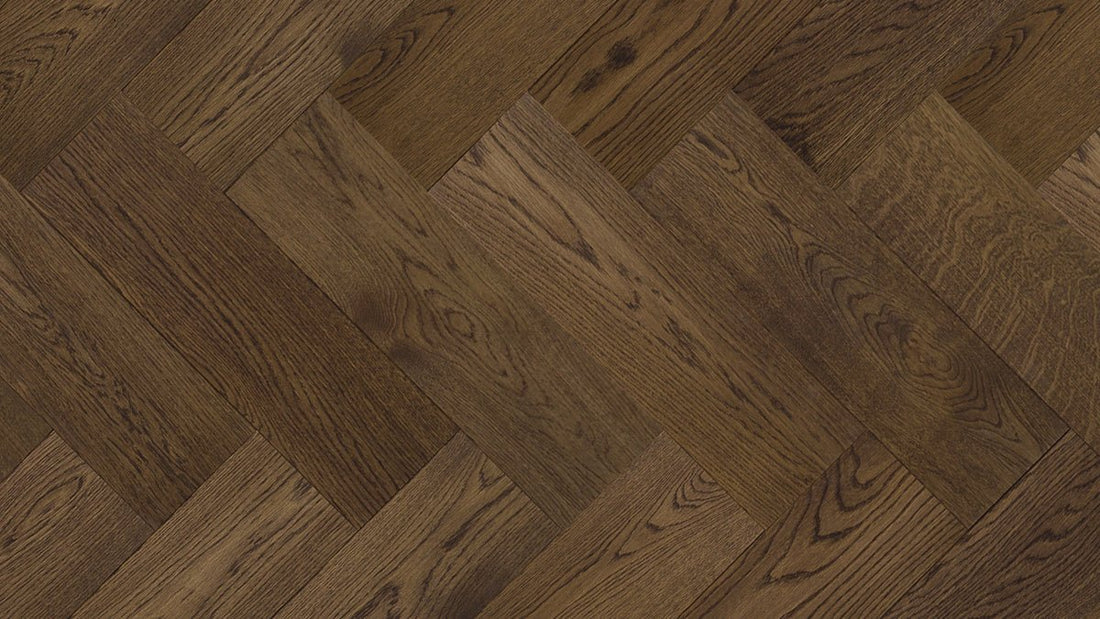 Parquet à chevrons Chêne rustique Multiplank Carbon Black Oiled - Solza