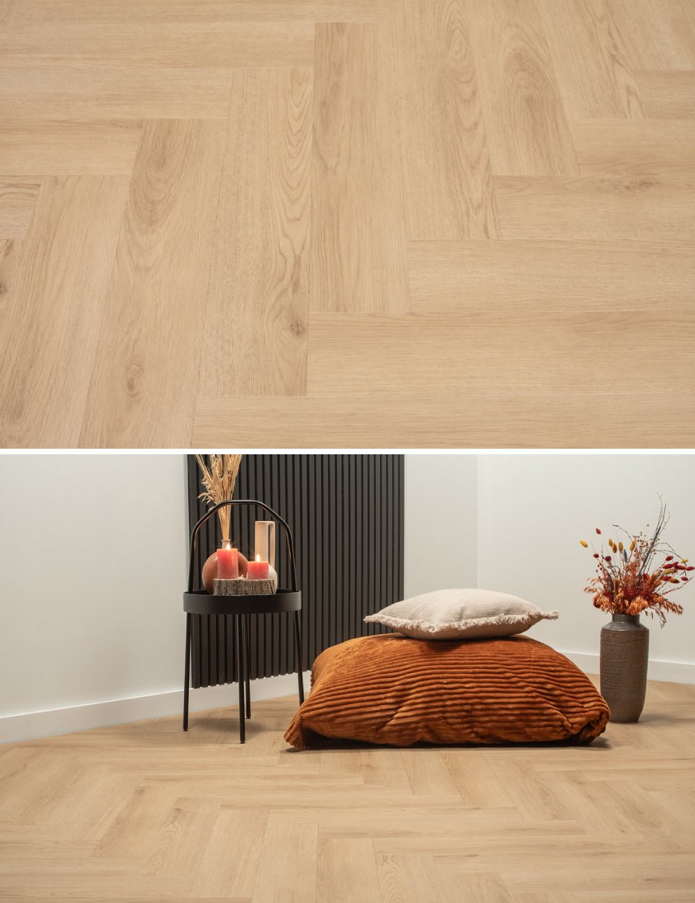 Floer Chevrons PVC Chêne Naturel FLR-3513 MEGAMAT - Bryde Brown Herringbone - Solza.fr