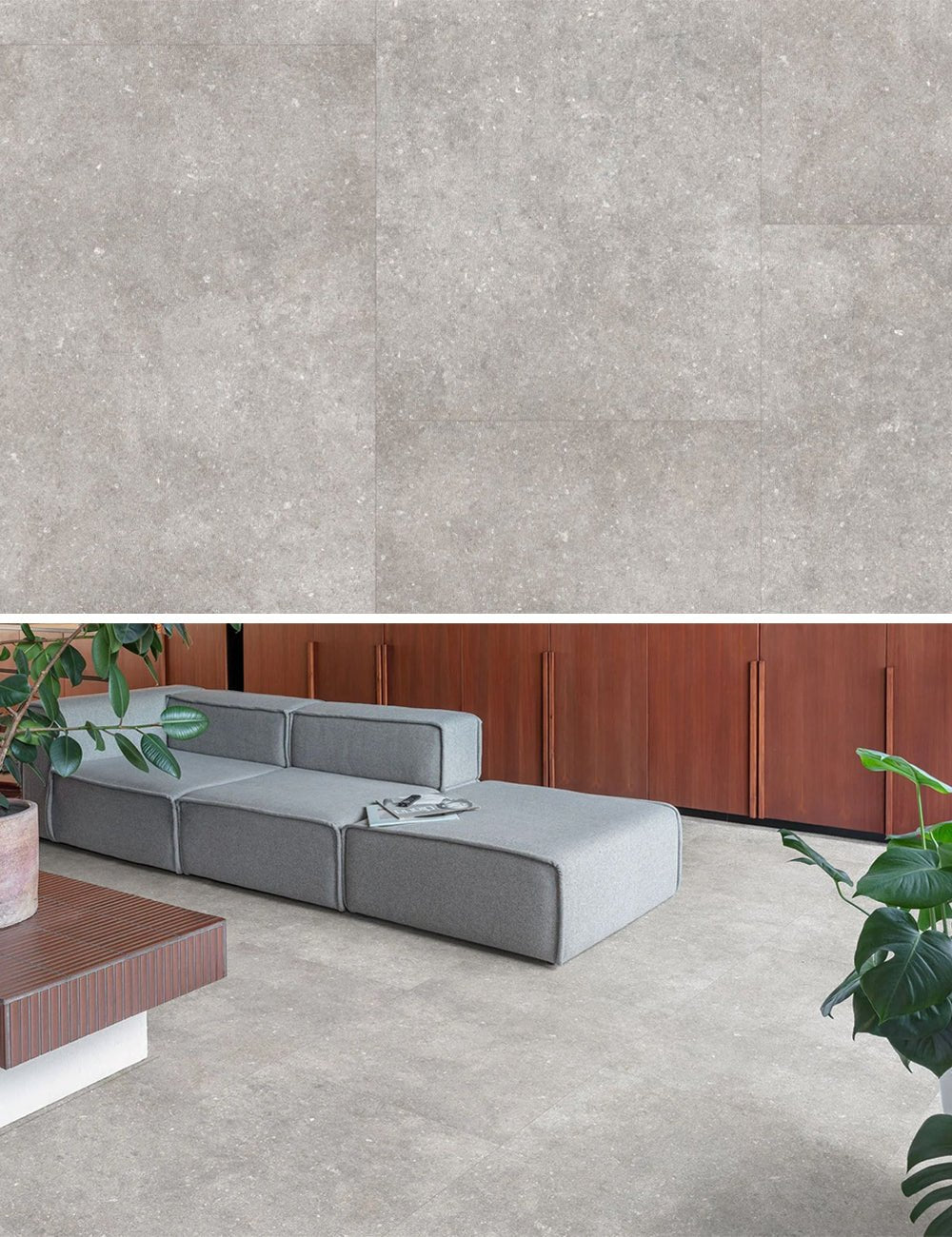 Floorify Large Tile Click PVC Etna F031 - Solza.fr