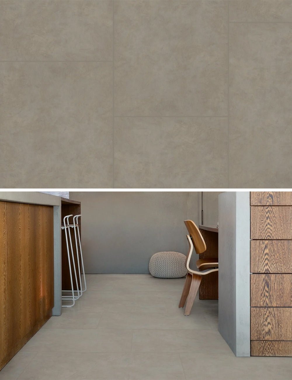 Floorify Large Tile Click PVC Oyster F015 - Solza.fr