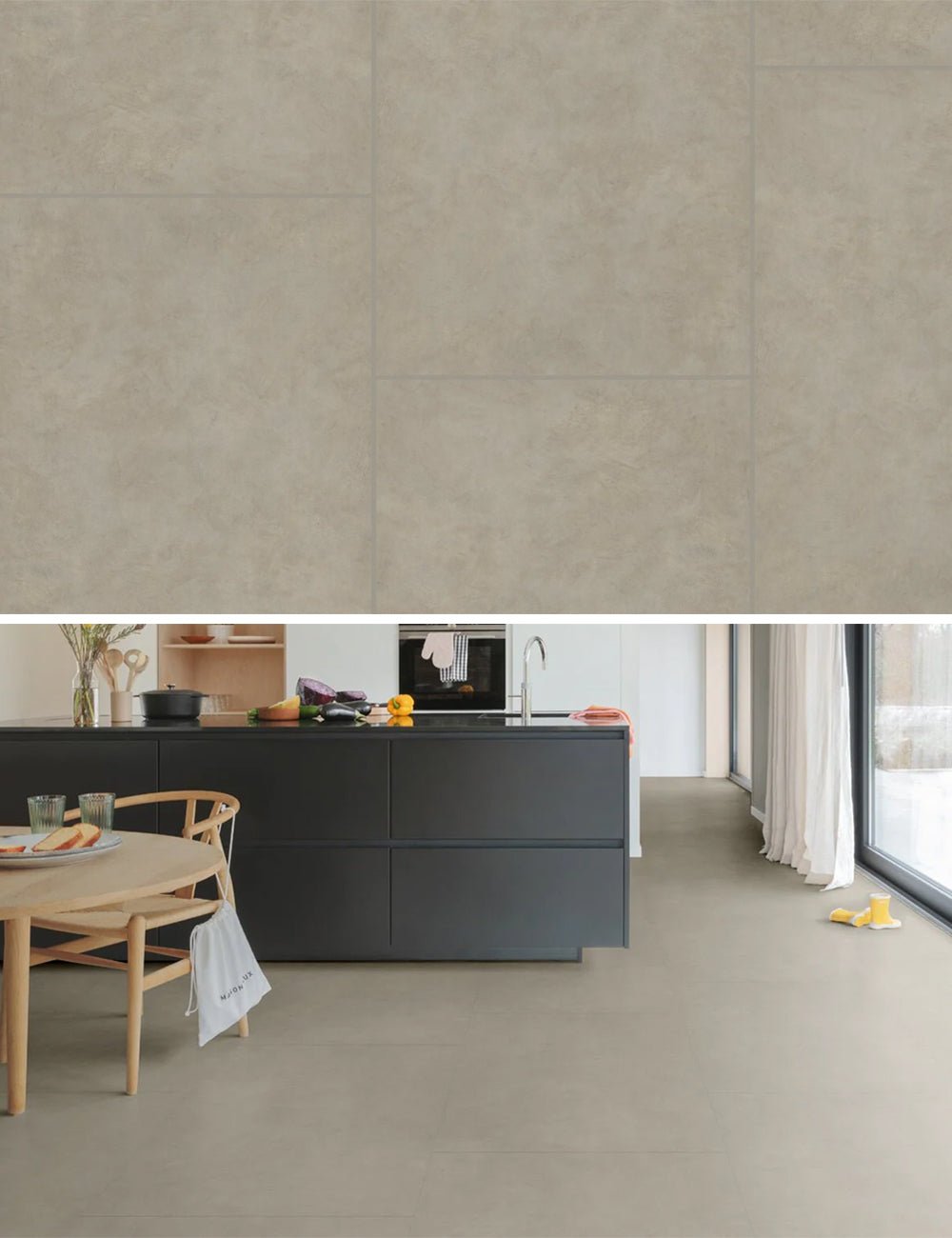 Floorify Large Tile Click PVC Sea Salt F014 - Solza.fr