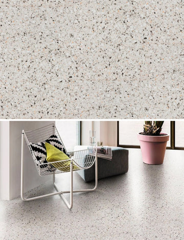 Floorify Grote Tegel Click PVC Terrazzo F024 - Vloertegel 90x60 cm