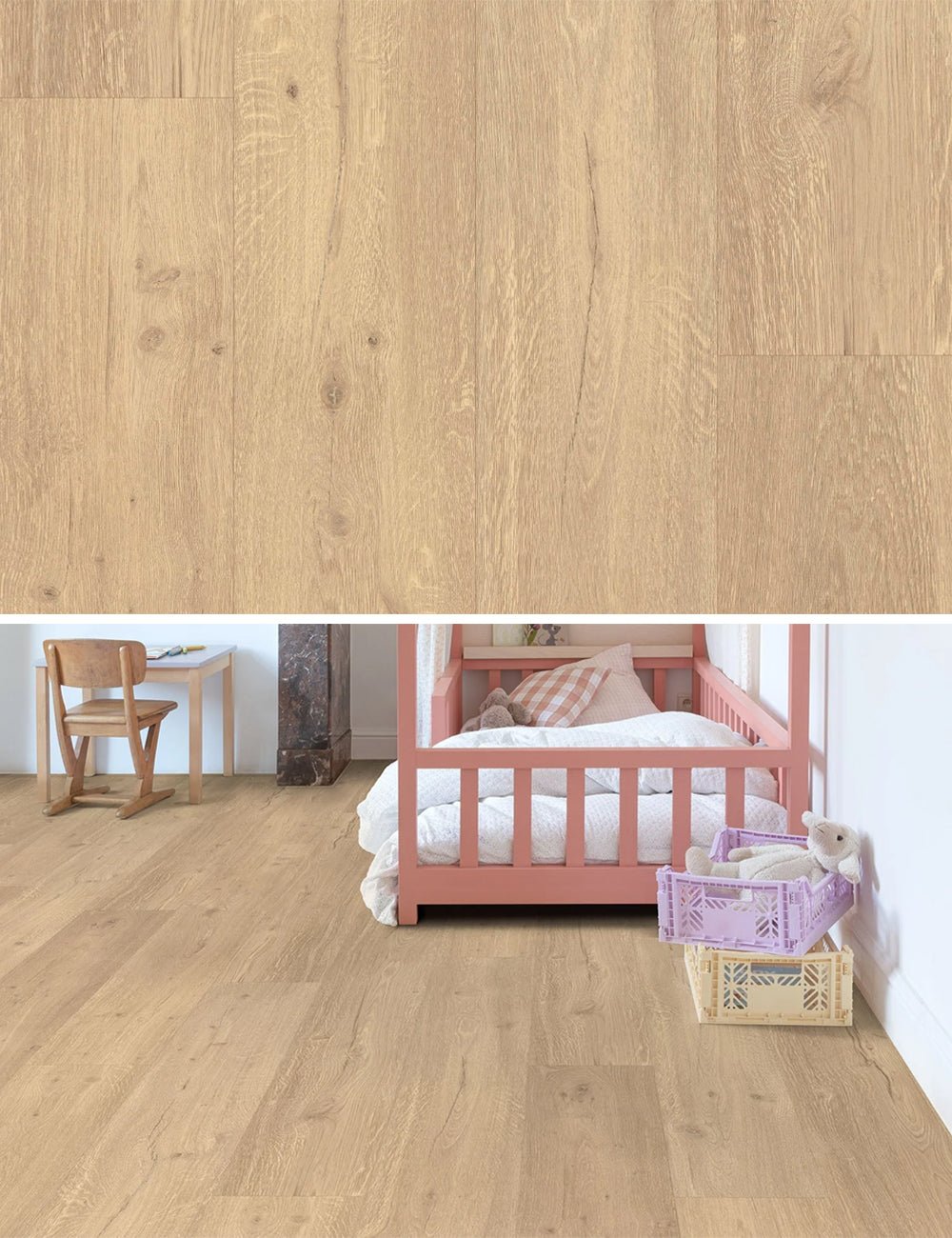 Floorify Lange Plank Click PVC Latte F034 - Solza.nl